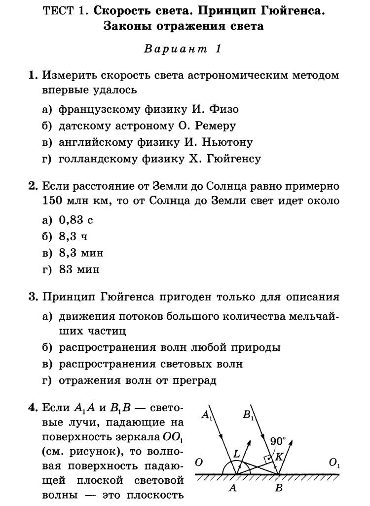 Доклад по теме Закон отражения света